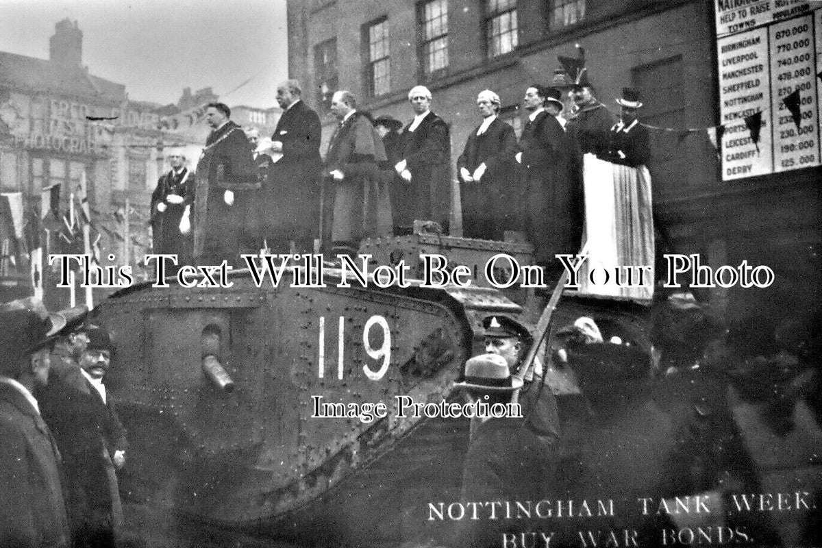 NT 1684 - Nottingham Tank Weeks, Nottinghamshire WW1 Tank