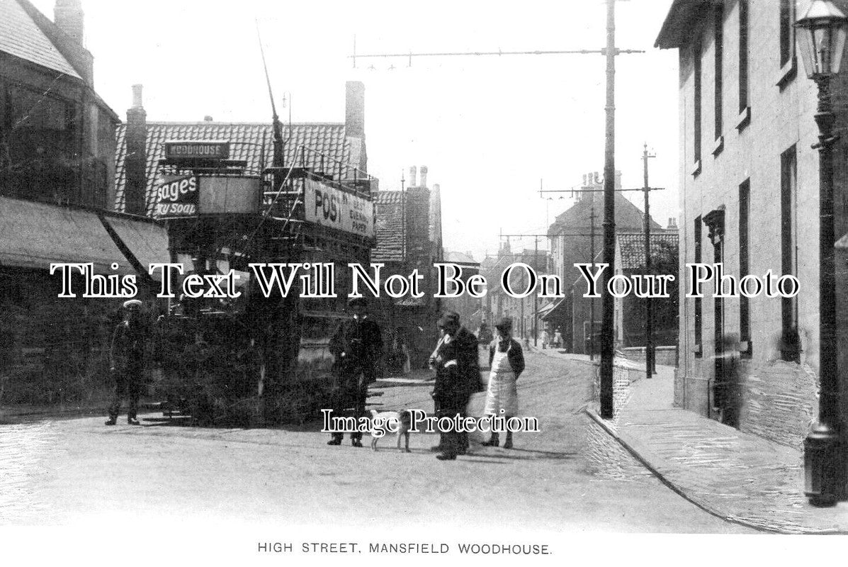 NT 1715 - High Street, Mansfield Woodhouse, Nottinghamshire c1912