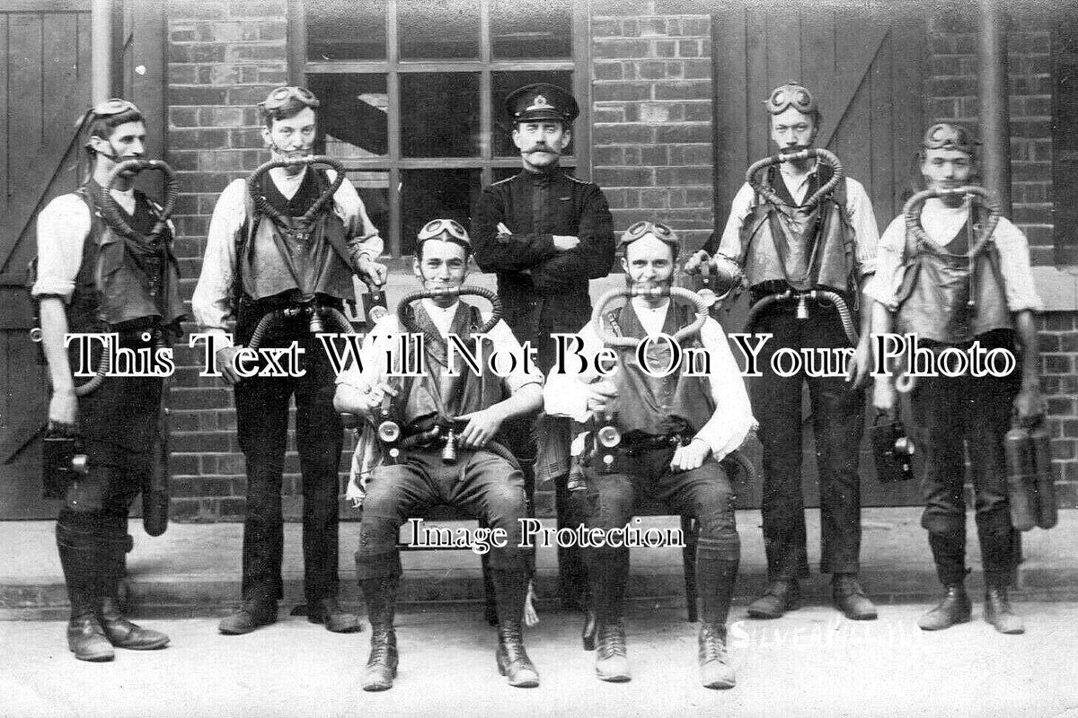 NT 1758 - Silver Hill Colliery Coal Miners Rescue Team, Nottingham c1910