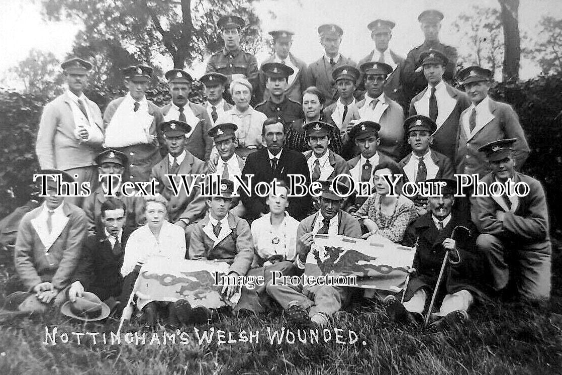 NT 1806 - Nottinghams Welsh Wounded, Military, Soldiers WW1