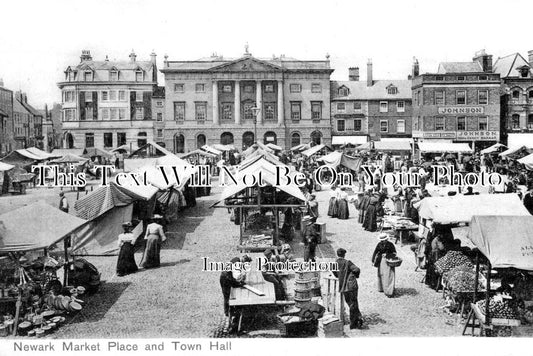 NT 1827 - Newark Market Place & Town Hall, Nottinghamshire