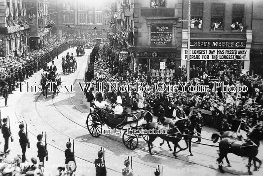 NT 186 - Royal Visit, Albert Street & Hounds Gate, Nottingham, Nottinghamshire 1914