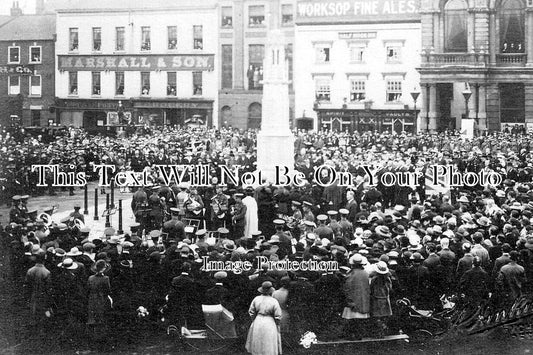 NT 1884 - Unveiling Retford War Memorial, Nottinghamshire 1921 WW1