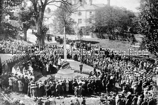 NT 225 - Unveiling War Memeorial, Southwell, Nottinghamshire c1923