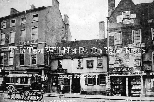 NT 241 - The Old Talbot Inn, Long Row, Nottingham, Nottinghamshire c1870