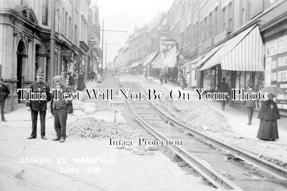 NT 250 - Laying Of Tram Track, Leeming Street, Mansfield, Nottinghamsh ...
