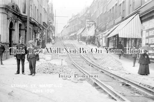 NT 250 - Laying Of Tram Track, Leeming Street, Mansfield, Nottinghamshire c1908