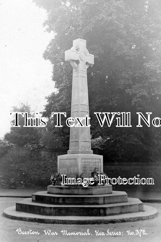 NT 272 - Beeston War Memorial, WW1, Nottinghamshire