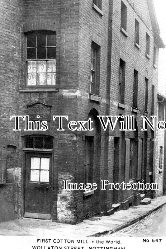 NT 322 - First Cotton Mill, Wollaton Street, Nottingham, Nottinghamshire c1927