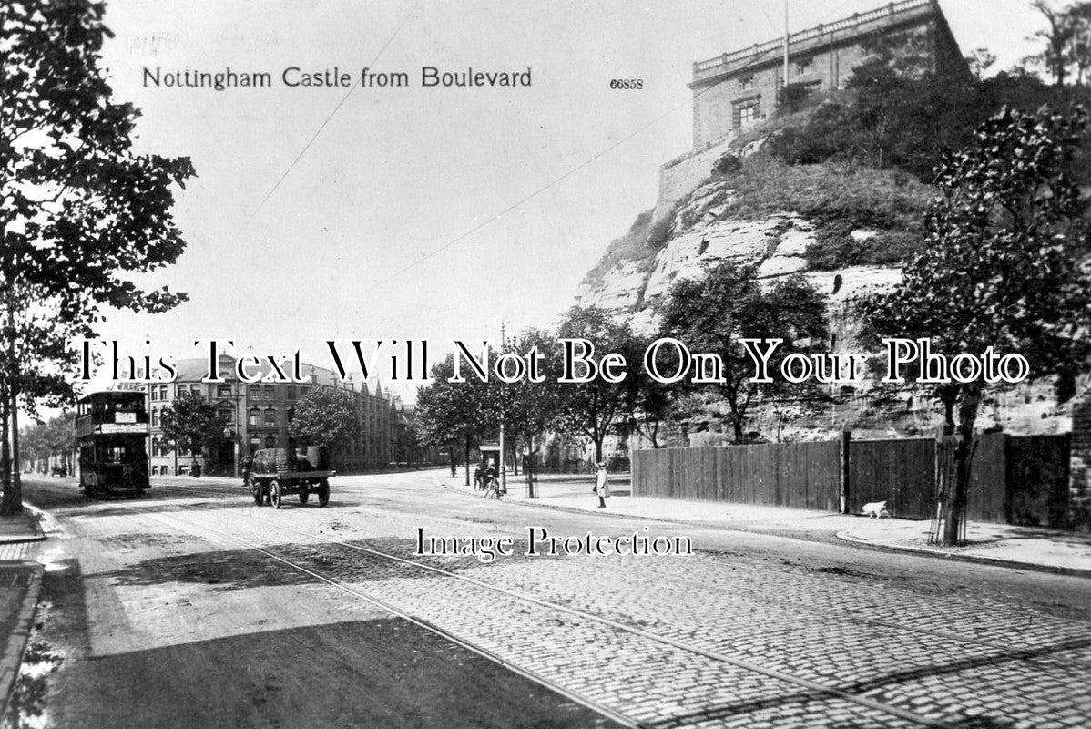 NT 355 - Nottingham Castle From Boulevard, Nottinghamshire c1911