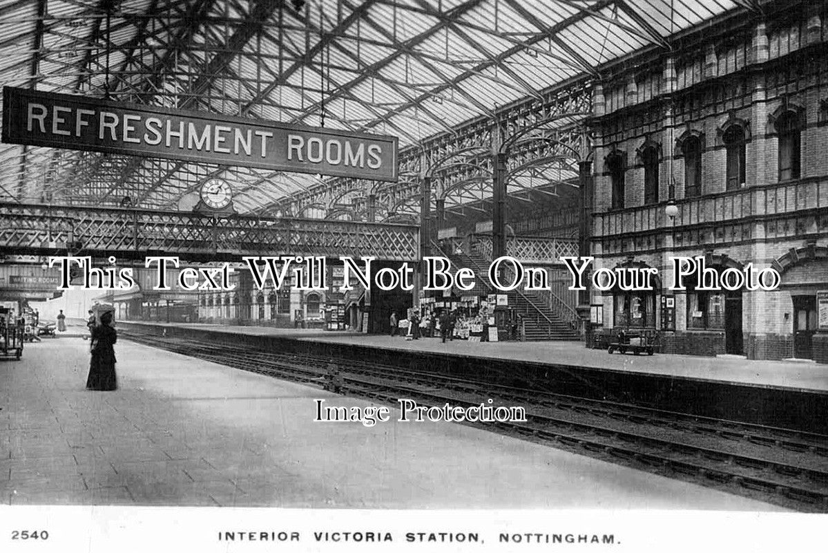 NT 506 - The Interior Of Victoria Railway Station, Nottingham, Nottinghamshire c1911