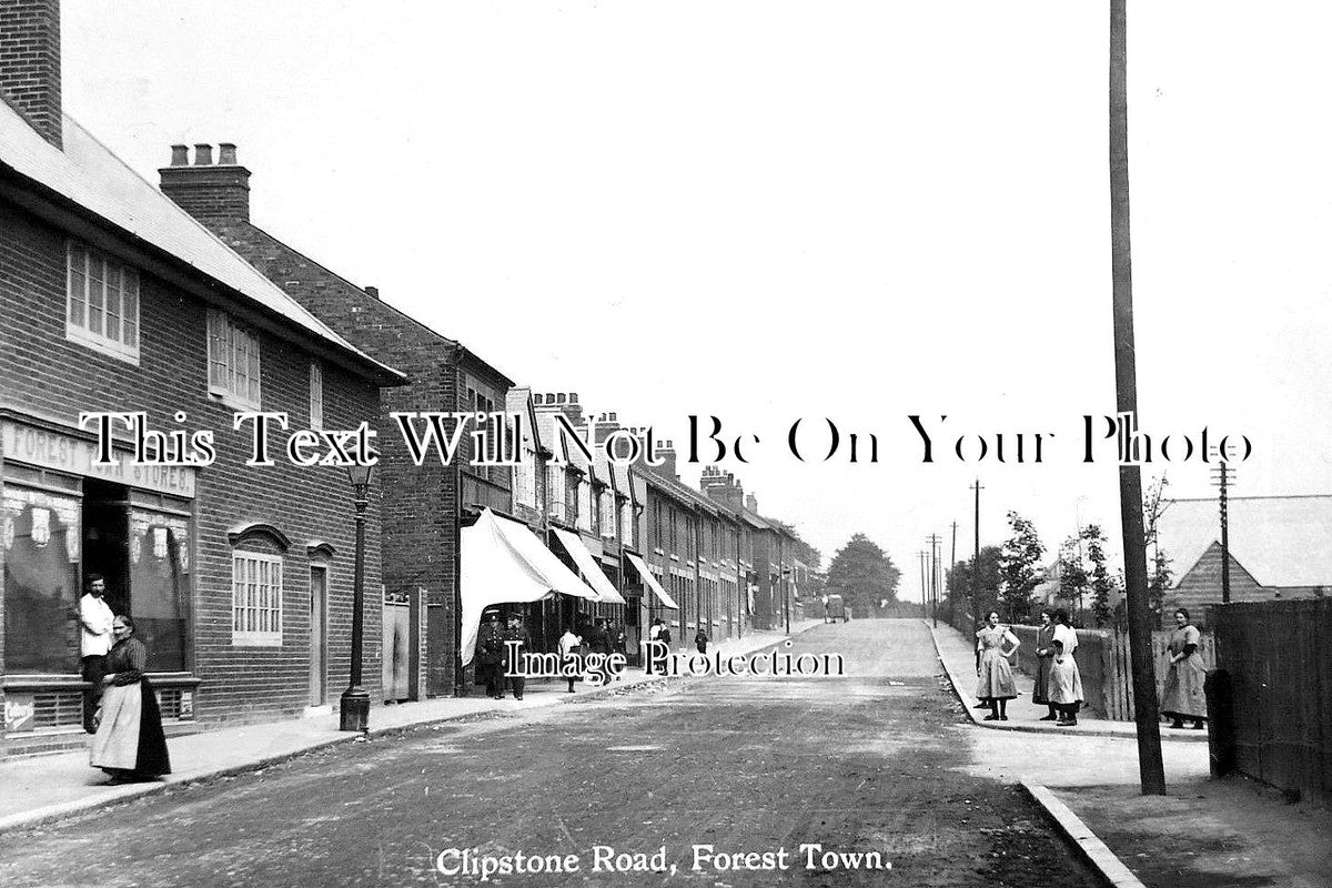 NT 595 - Clipstone Road, Forest Town, Mansfield, Nottinghamshire c1916