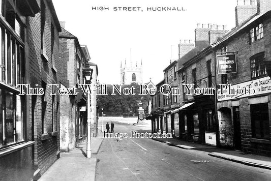 NT 642 - High Street, Hucknall, Nottinghamshire c1925