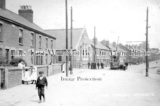 NT 668 - Tram Terminus, Huthwaite, Nottinghamshire c1911