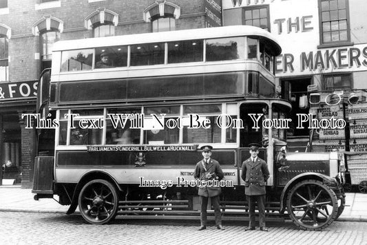 NT 687 - Bus To Hucknall & Bulwell, Nottingham, Nottinghamshire c1927