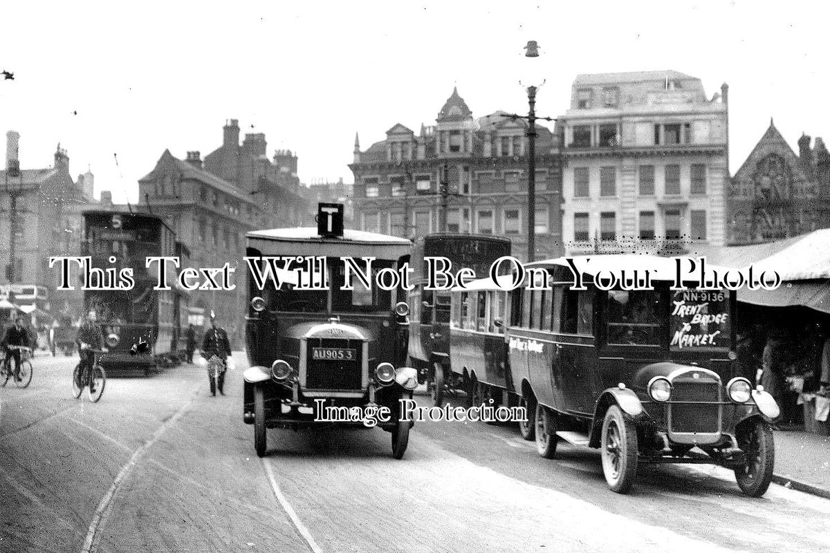 NT 696 - Bus & Tram To Trent Bridge, Nottingham, Nottinghamshire c1925