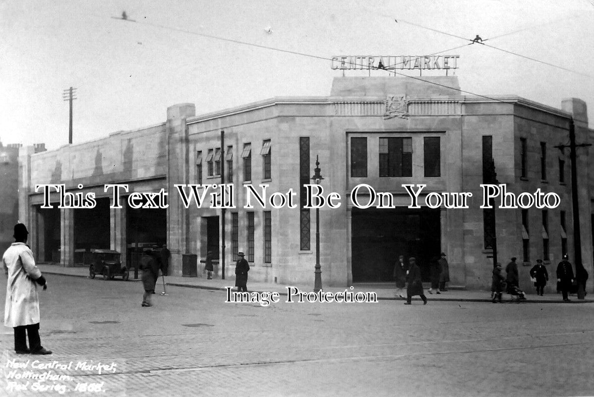 NT 77 - New Central Market, Nottingham, Nottinghamshire c1922