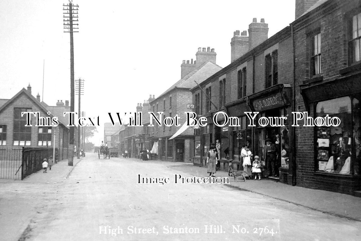 NT 780 - High Street, Stanton Hill, Sutton In Ashfield, Nottinghamshire c1922