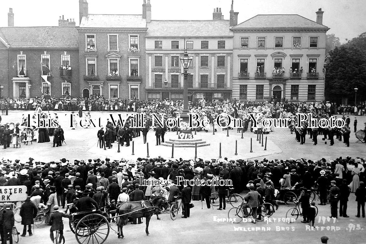 NT 786 - Empire Day, Market Place, Retford, Nottinghamshire 1907