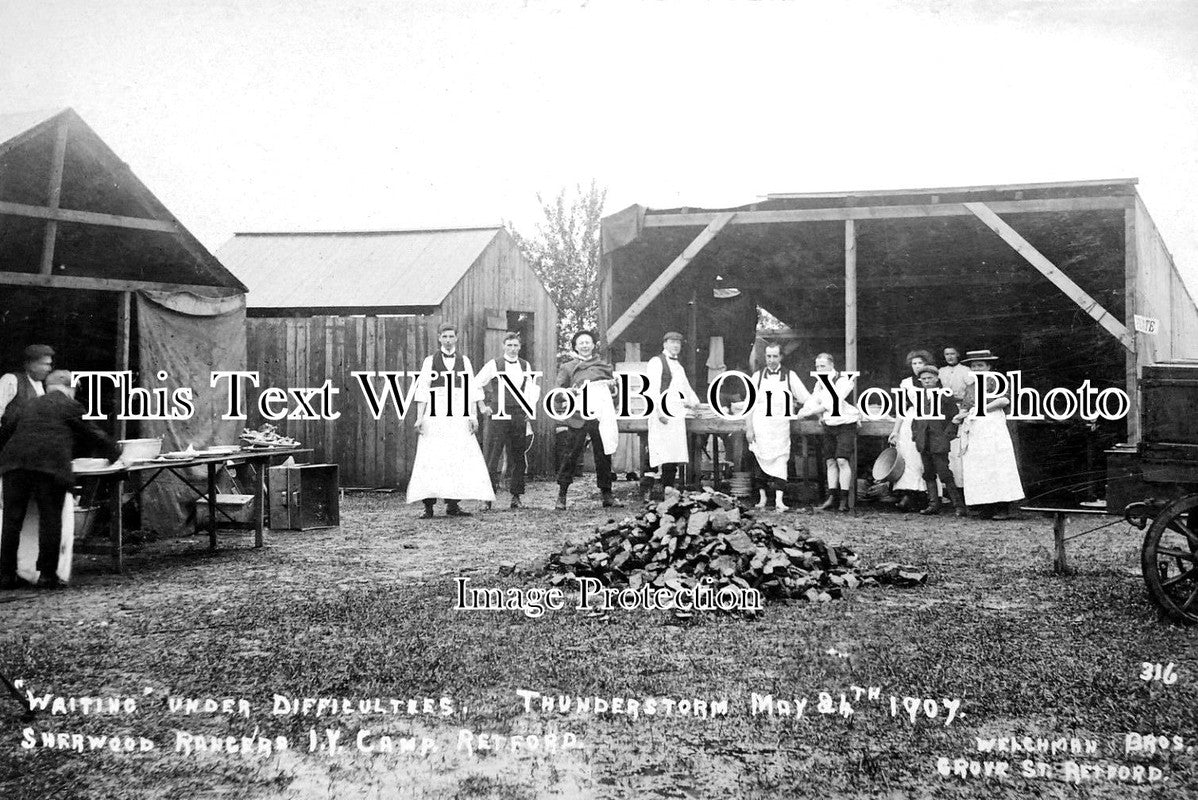 NT 816 - Thunderstorm At Sherwood Rangers Camp, Retford, Nottinghamshire 1907