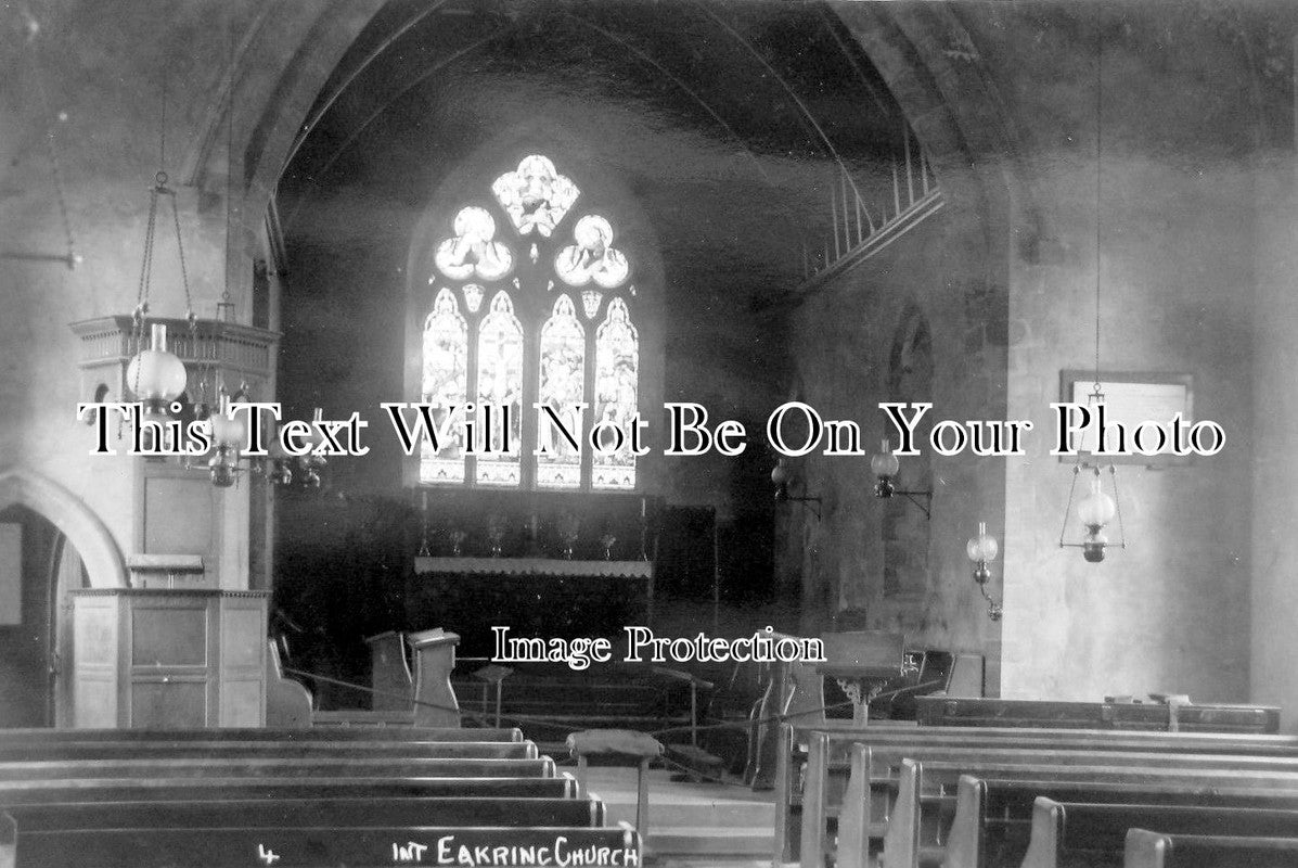 NT 826 - Eakring Church Interior, Nottinghamshire c1912