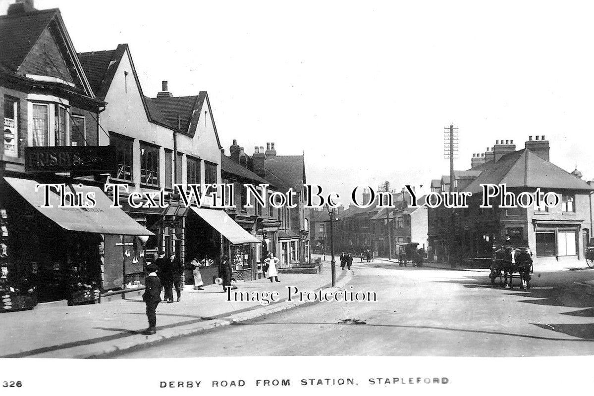 NT 866 - Derby Road From Station, Stapleford, Nottinghamshire c1910