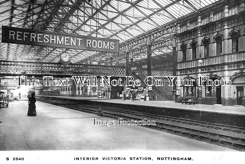 NT 876 - Nottingham Victoria Railway Station, Nottinghamshire c1911