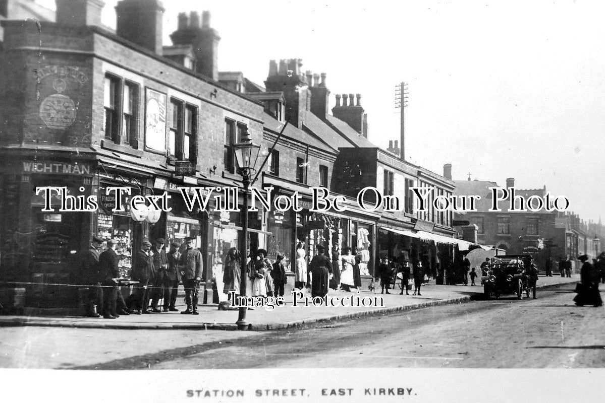 NT 929 - Station Street Post Office, East Kirkby, Nottinghamshire c1912