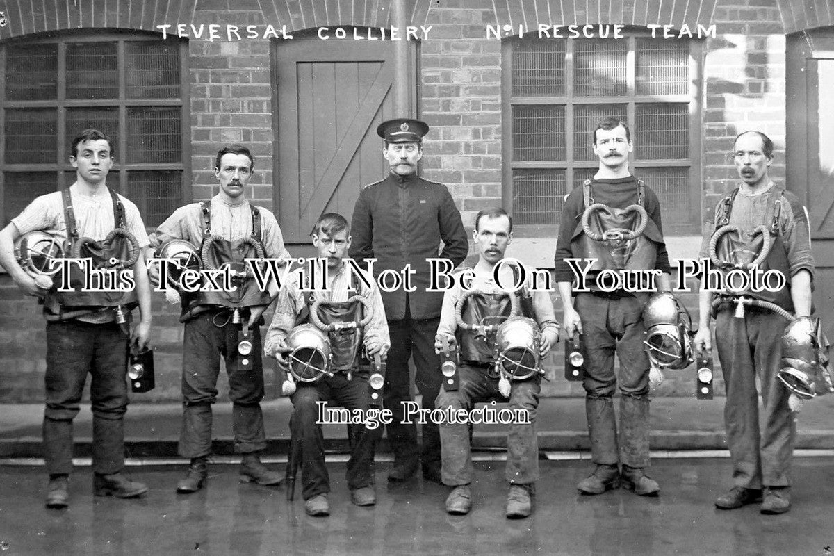 NT 937 - Teversal Colliery Rescue Team, Nottinghamshire c1920