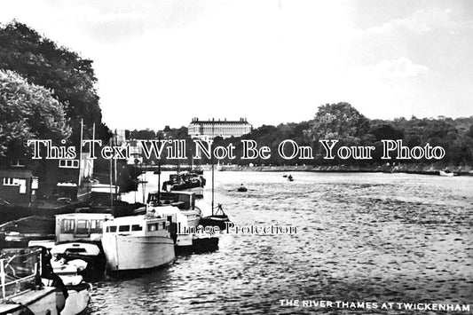 OX 1092 - River Thames At Twickenham, Oxfordshire 1952