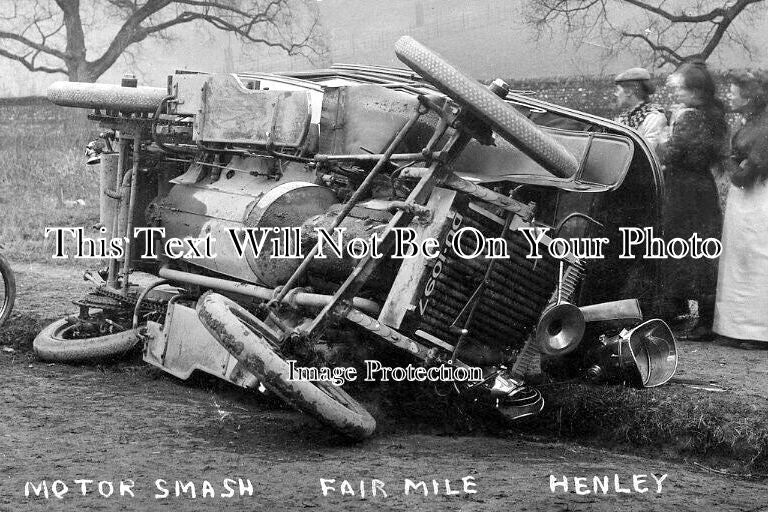 OX 1141 - Motor Smash, Fair Mile, Henley, Oxfordshire c1905