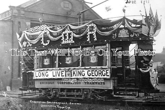 OX 1213 - Coronation Celebrations Tram Car, Swindon 1911