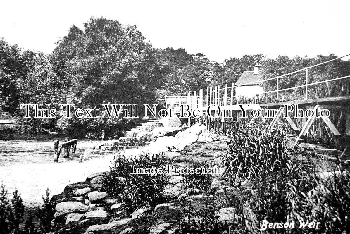 OX 1294 - Benson Weir, River Thames, Oxfordshire