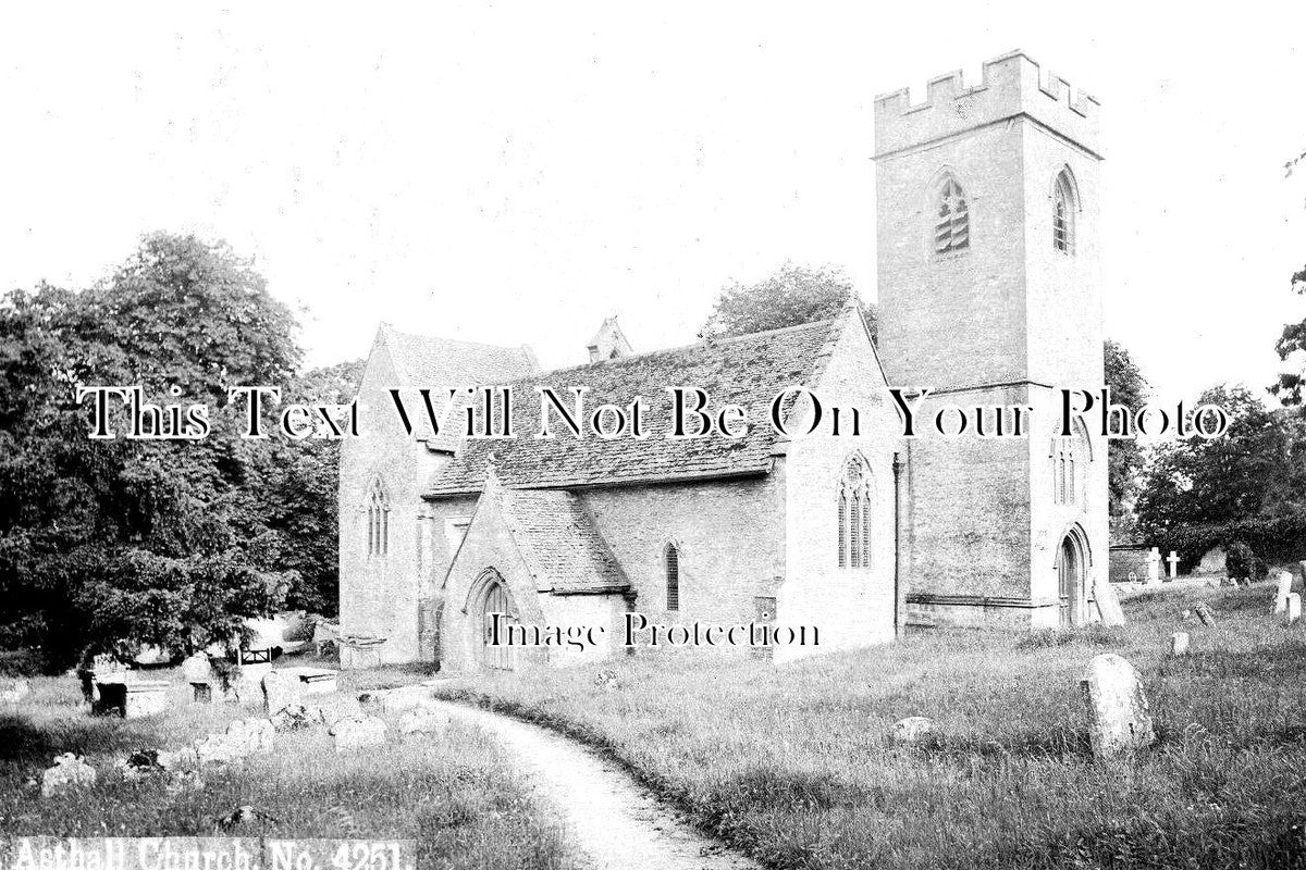 OX 1464 - Asthall Church Near Burford, Oxfordshire c1909