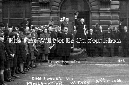 OX 1490 - Proclamation Of King Edward VIII, Witney, Oxfordshire 1936