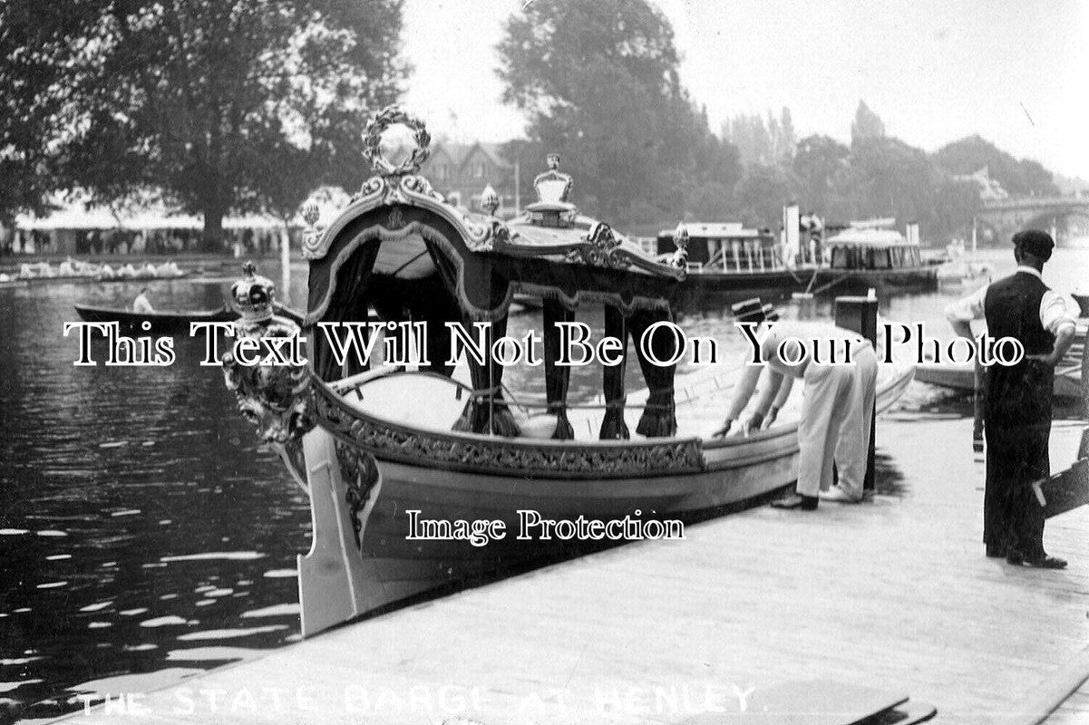 OX 1492 - The State Barge At Henley On Thames, Oxfordshire c1912