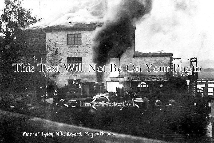 OX 1512 - Fire At Iffley Mill, Oxford, Oxfordshire 1908
