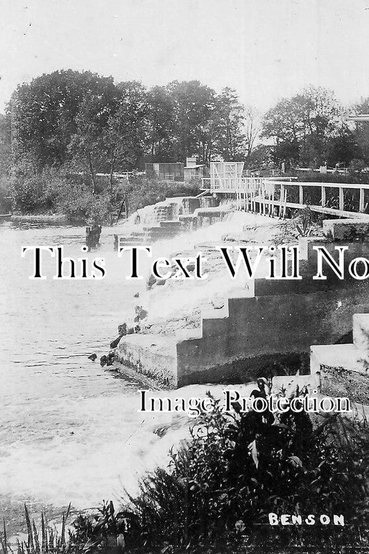 OX 163A - Thames Lock Weir Latter, Benson, Oxfordshire c1907