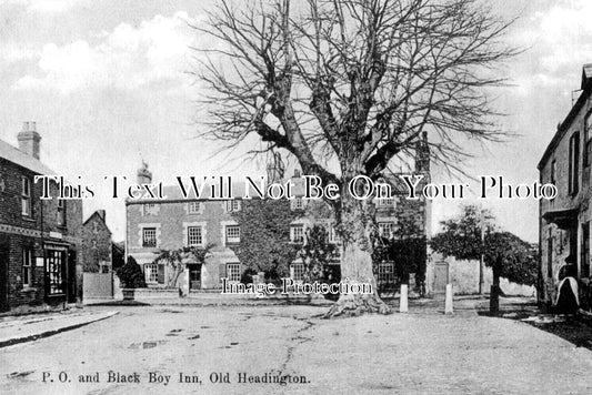 OX 1760 - Headington Post Office & Black Boy Inn Pub, Oxfordshire c1906