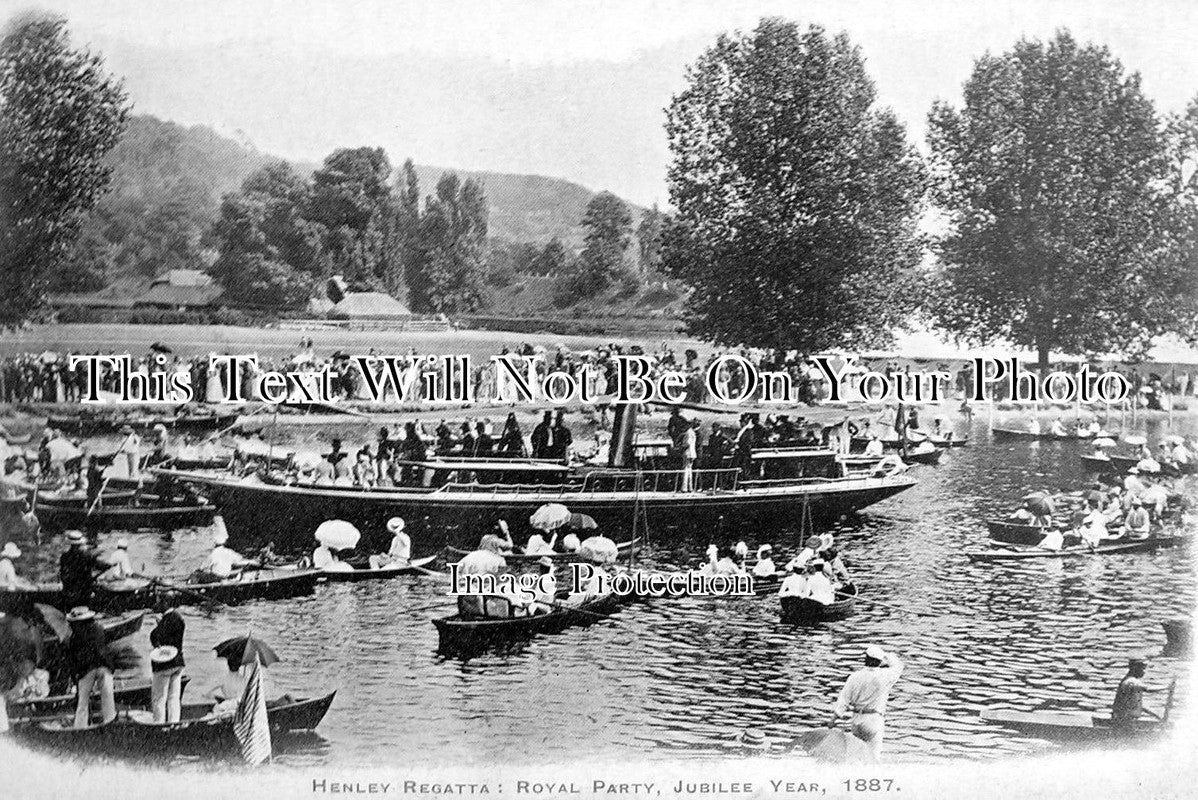 OX 182A - Henley Regatta, ROyal Party, Henley On Thames, Oxfordshire 1887