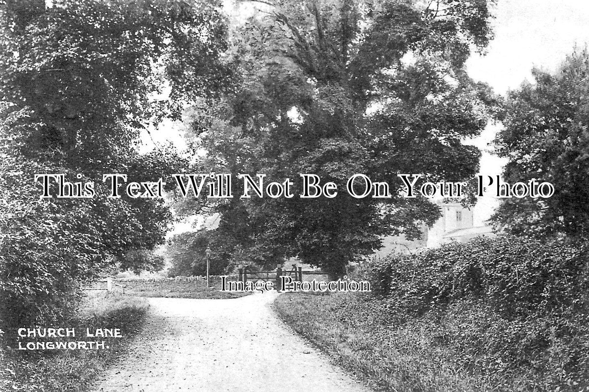OX 1829 - Church Lane, Longworth, Oxfordshire c1909