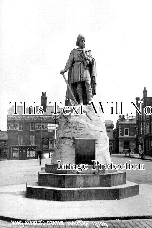 OX 1843 - King Alfreds Statue, Wantage, Oxfordshire