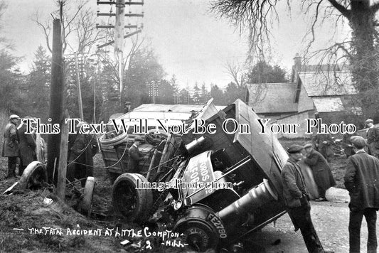 OX 1899 - Motor Accident At Little Compton Hill, Oxfordshire