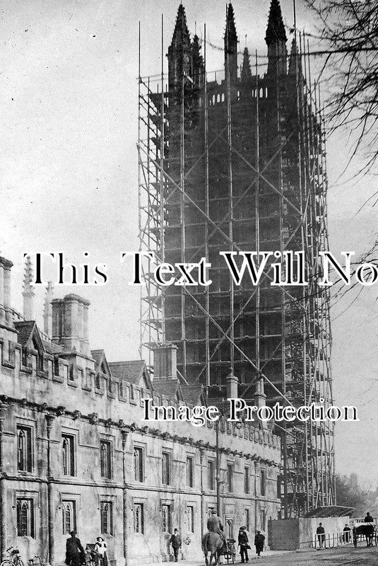 OX 223 - Magdalen College Tower Under Repair, Oxford, Oxfordshire