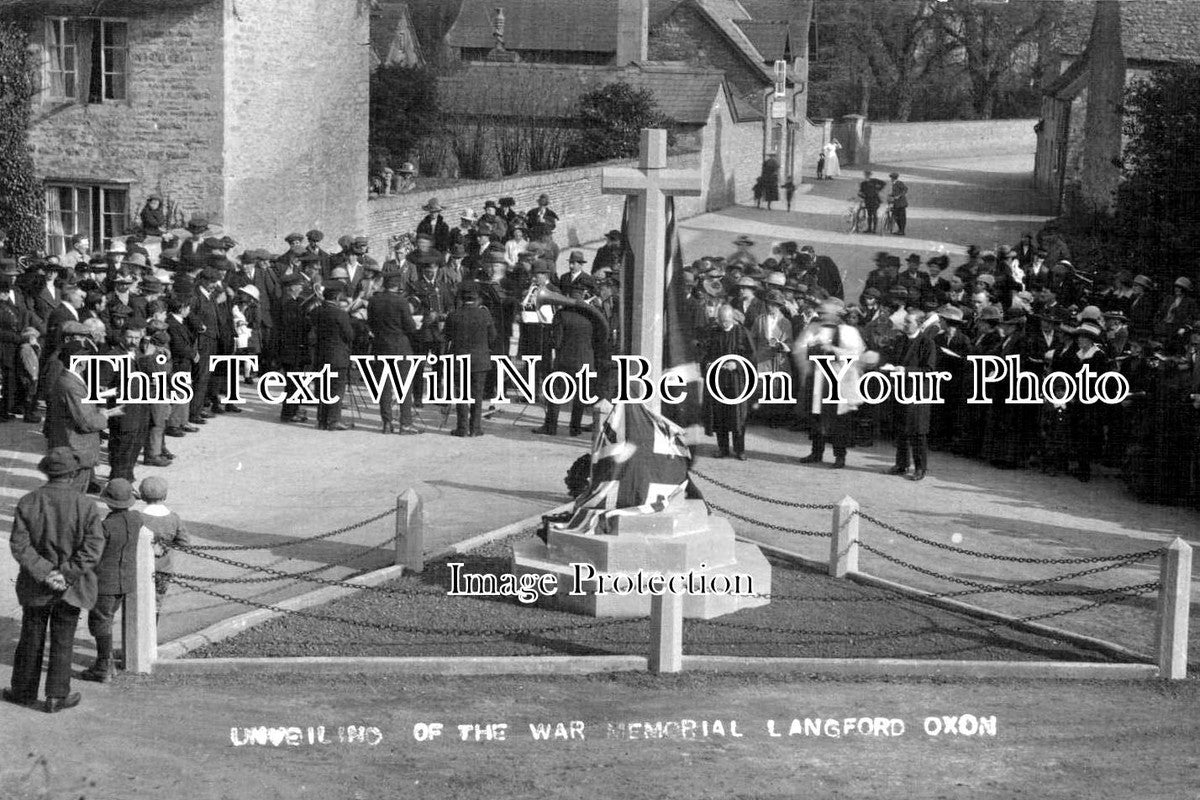 OX 329 - Unveiling Of The War Memorial, Langford, Oxfordshire