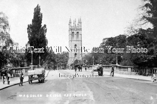 OX 337 - Magdalen Bridge & College Tower, Oxford, Oxfordshire c1910