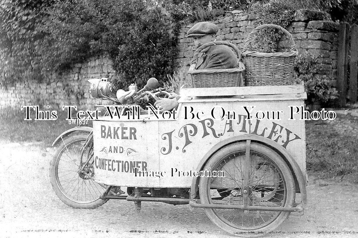 OX 481 - J Pratley Baker Delivery Motorcycle & Sidecar, Burford, Oxfordshire