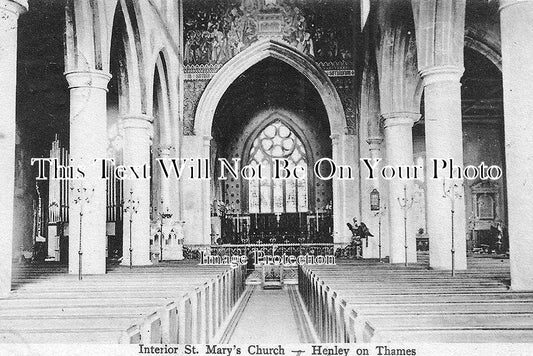 OX 54 - Interior Of St Marys Church, Henley On Thames, Oxfordshire c1904
