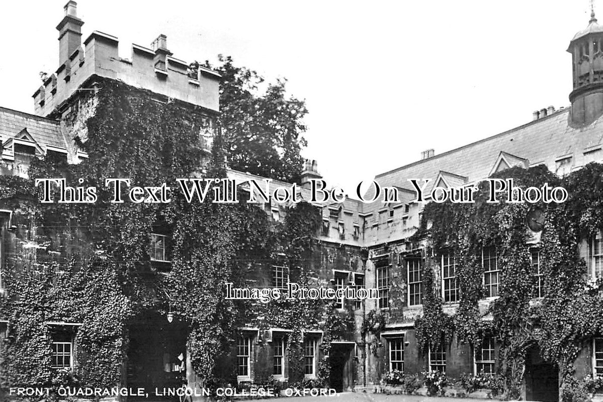 OX 604 - Front Quadrangle, Lincoln College, Oxford, Oxfordshire