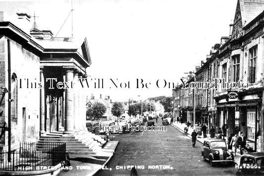 OX 709 - High Street & Town Hall, Chipping Norton, Oxfordshire c1949